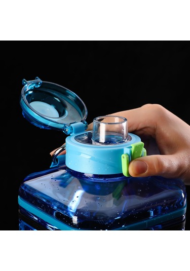 Hfambition 2.2 Litre Geniş Ağızlı Taşınabilir Spor Su Matarası - Dayanıklı Ve Pratik Tasarım, Siyah Renk, 60 C'ye Kadar Kullanım Siyah