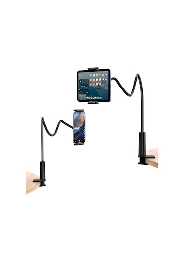 Juo 90 Cm Akrobat Esnek Tablet Ve Telefon Tutucu Stand Siyah Siyah