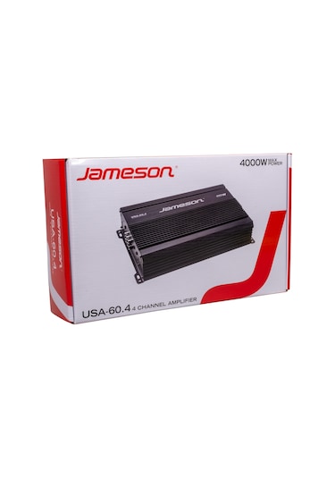 Usa-60.4 Jameson 4000watt Bass Kontrol Hediyeli Oto Anfi 4x60 Rms