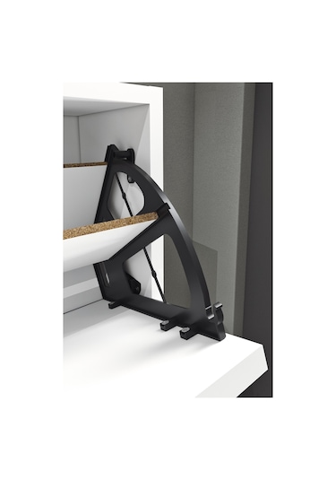 Bofigo Düşer Kapak Ayakkabılık Kayar Raflı Ayakkabılık 3 Bölmeli Ayakkabılık Melek Beyaz