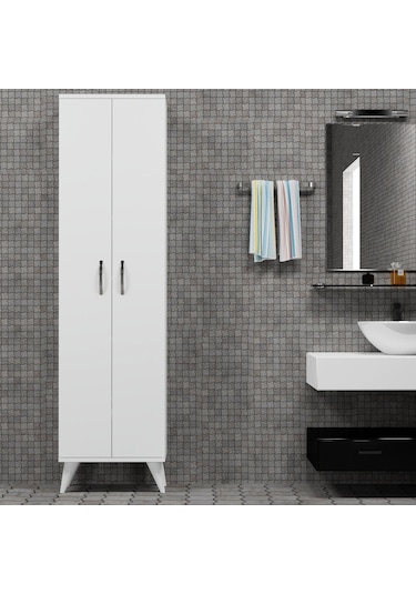 2 Kapılı 49Cm Banyo Dolabı Beyaz - Bdl0101