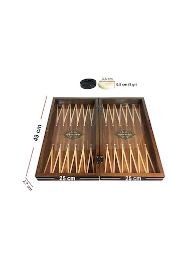 Star Antik Ceviz Tavla Ve Satranç Takımı