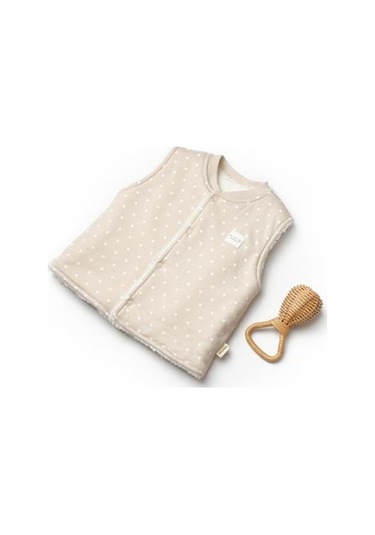 Bebek Yelek %100 Organic Pamuk Yenidoğan Serisi-csy8116 Ekru