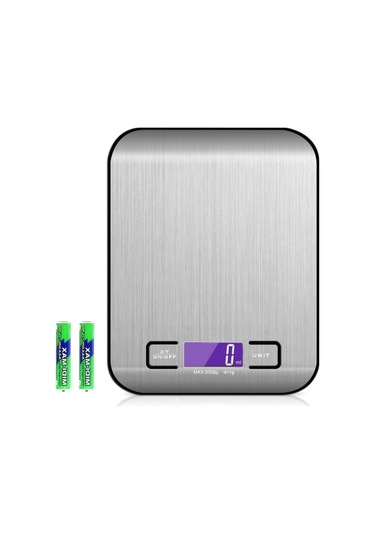 Youmex Yüksek Hassasiyetli Dijital Mutfak Terazi - 5kg/11lb, 1g Hassasiyet, Tare Fonksiyonu, Dokunmatik Tuşlar, Işıklı Lcd Ekran, Ince Tasarım Çok Renkli