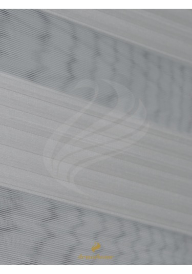 Br Demor Home Geniş Pliseli Açık Gri Zebra Stor Güneşlik Perde Metal Kasa Açık Gri