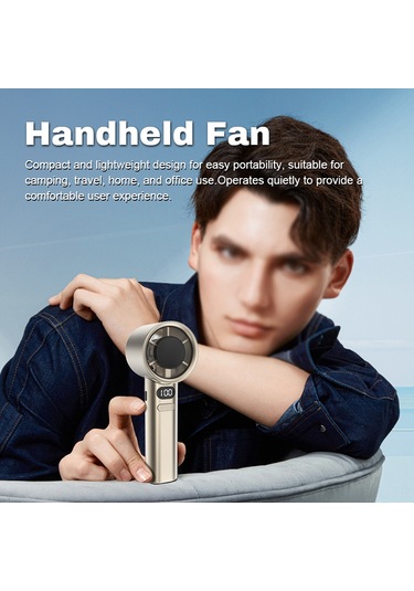 Padalink M11 Taşınabilir Usb Şarjlı Mini Fan - 120 Kademeli Hız Ayarlı, Gri Renk