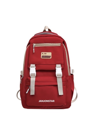 Moda Ve Şık Büyük Kapasiteli Unisex Sırt Çantası, Seyahat Ve Günlük Kullanım İçin Ergonomik Tasarım, Ortaokul Ve Lise Öğrencilerine Uygun Dayanıklı Okul Çantası, Bilgisayar Taşıma Özellikli Kirmizi