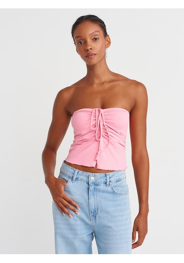 Dilvin 31984 Büzgülü Top-pembe Pembe