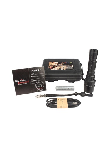 Te 1 Adet Usb Şarjlı L2 Parlak Led El Feneri Açık Çok Fonksiyonlu Taktik Taşınabilir T6 Alüminyum Alaşımlı El Feneri Siyah