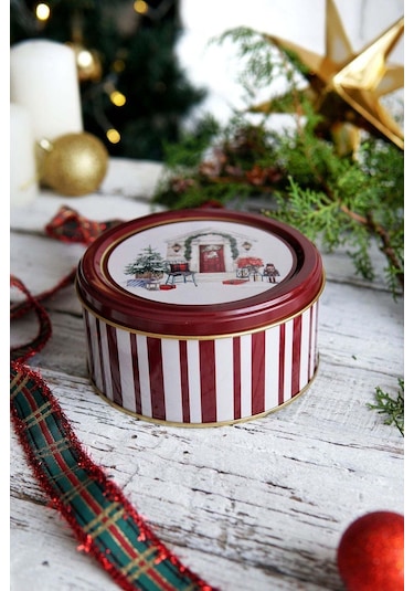 Edinburgh Haven Desenli 2'li Metal Saklama Kabı Seti, 1,9 Lt + 1,1 Lt