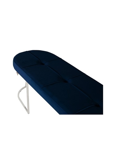 Viego Silver Collection- Mavi Kapitoneli Chester Model Puf & Bench & Koltuk & Uzun Makyaj Puff & Yatak Ucu