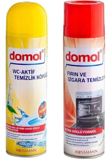 Domol Tuvalet Temizleyici Köpük 500 ML + Fırın ve Izgara Temizleyici Sprey 500 ML