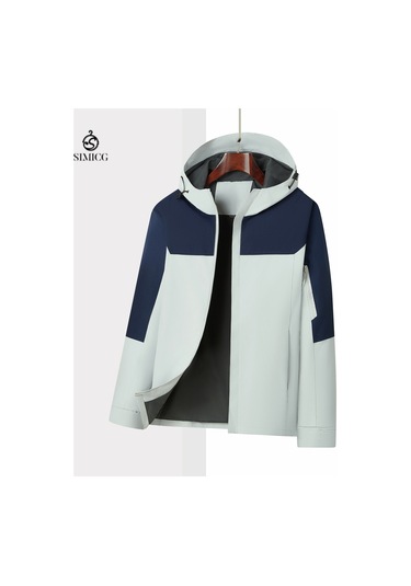 İlkbahar Ve Sonbaharda Giyilebilen, Rüzgar Geçirmez, Nefes Alabilen, Bol Kapüşonlu Ceket Beyaz