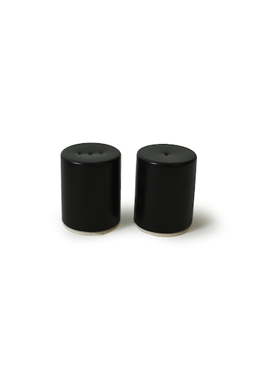 Keramika Mat Siyah Stackable Tuzluk / Biberlik 6 Cm