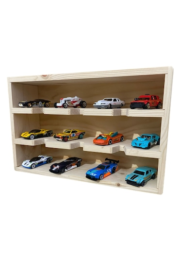 Hot Wheels Mini Gt Araç Sergileme Hobi Koleksiyon Arabasız Ahşap