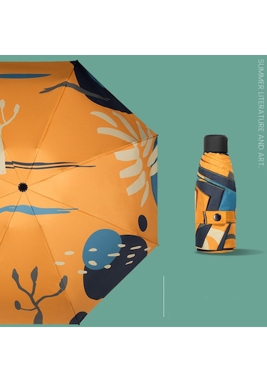 Yystore Kadın Ultra Hafif Beş Katmanlı Sekiz Kemikli Katlanır Güneş Şemsiyesi Blg6304 Çok Renkli