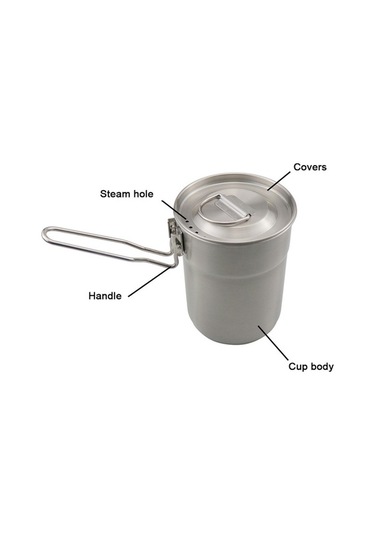 Tongxida 1l Gümüş Yiyecek Dereceli Paslanmaz Çelik Katlanabilir Kamp Bardağı, Dış Mekan Kahve/su Bardağı Gümüş