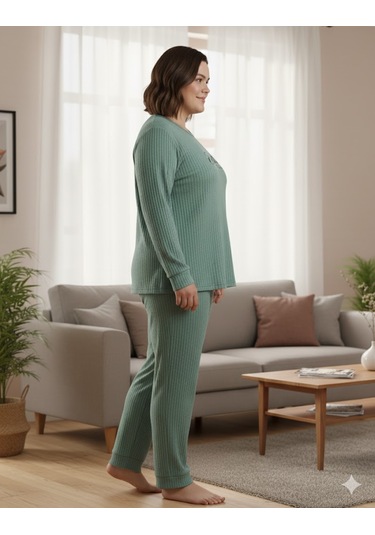 Kadın Yeşil Everything Pijama Takımı Yeşil