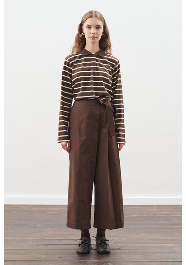 Etek Görünümlü Pantolon Kahverengi Kahverengi