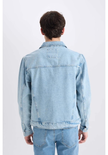 DeFacto %100 Pamuk Regular Fit Mevsimlik Baharlık Jean Ceket D8306AX25SPNM39