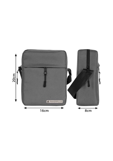 Rakerplus Gri 20x16x8 Cm Unisex Omuz Çantası Gri
