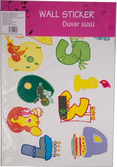 Sıa Duvar Süsü (Sticker) Renkli Rakamlı Pvc