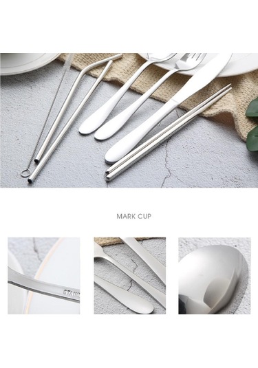 Homyl Paslanmaz Çelik Batı Bıçağı Çatal Paketleme Altın