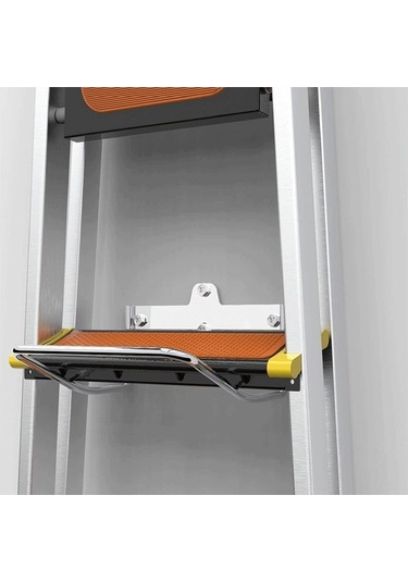 Pazly Ağır Hizmet Garaj Depolama Merdiveni - Paslanmaz Çelik, 20.32x19.05cm, Katlanabilir, Uzay Tasarrufu, Duvar Braketli, Garaj İçin