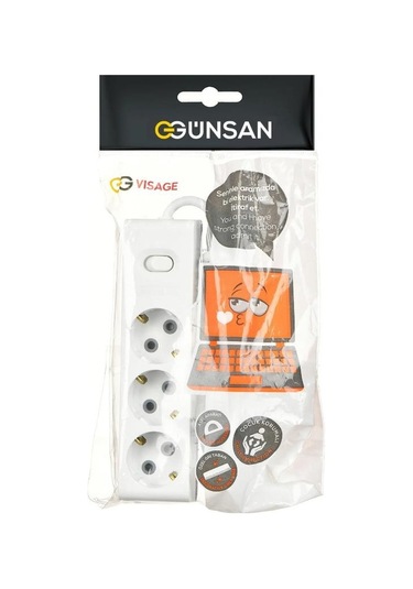 Visage Üçlü Çocuk Korumalı Topraklı Anahtarlı Grup Priz 3m