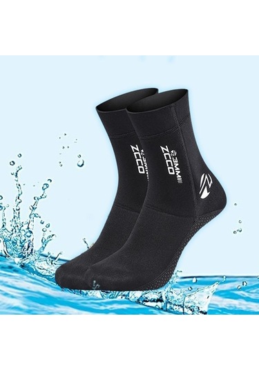 Agoodshop Neopren Wetsuit Çoraplar Plaj Su Sıcak Kum Koruma Çorapları Siyah Xl Için
