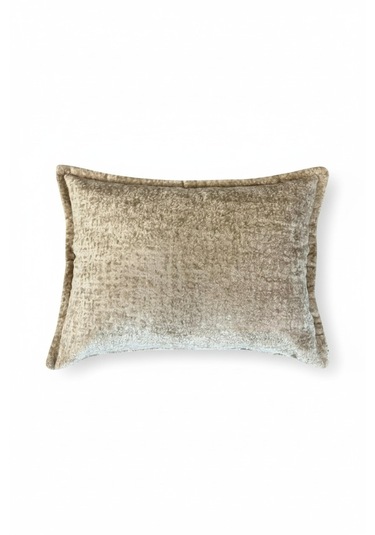 Kırlent İthal Kadife Kumaş 3'lü Set - Yumuşak Dokulu Dekoratif Özel Tasarım Kırlent Kılıfı Açık Bej