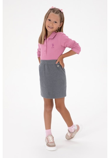 U.s. Polo Assn. Kız Çocuk Koyu Pembe Sweatshirt 50316836-vr167 Koyu Pembe