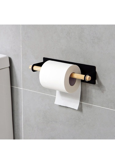 Honmex Siyah Demir Duvar Kurulu Bez Rafı - Mutfak Banyo Bez Tutucu - Deliksiz Kurulum - Çok Amaçlı Bez Asma Teli Siyah