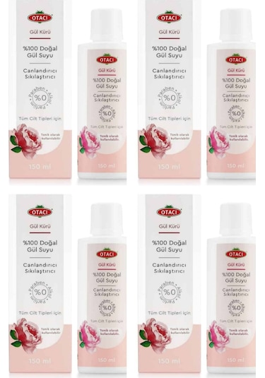 Otacı Gül Kürü Doğal Gül Suyu 4 x 150 ML