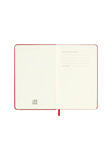 Moleskine Çizgisiz Kırmızı Defter Cep Boy Sert Kapak