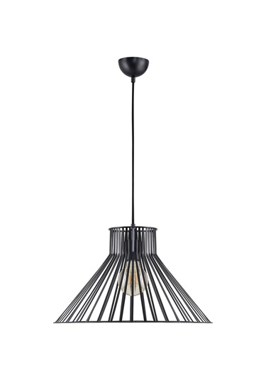 Dede Tekli Panama Sarkit Avize Siyah Dekoratif Obje