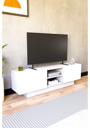 Dora Tv Sehpası, Tv Standı, Televizyon Ünitesi Beyaz