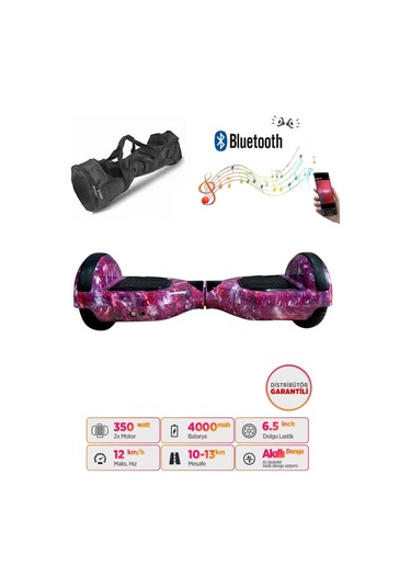Elektrikli Kaykay Scooter Akıllı Denge Hoverboard + Hoverkart + Çanta Full Ledli Extrem Paket D13
