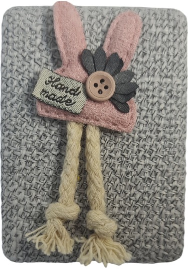 Gigi Panda Hand Made Yazılı Örgü Motif Desenli Katlanır Makyaj Aynası