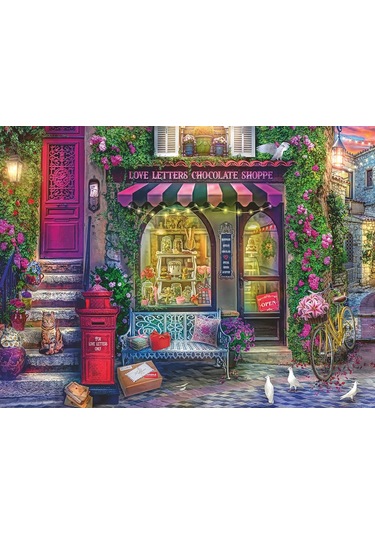 Ravensburger 1500 Parça Love Letters Chocolate Shoppe Puzzle