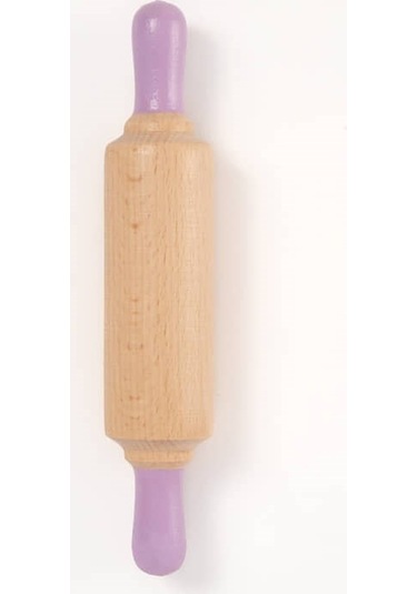 Childgen Doğal Ahşap Merdane Pastel Lila