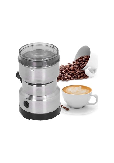 Mini Baharat Kahve Öğütücü Elektrikli Hızlı Öğütücü Çok İşlevli Parçalama Makinesi Kuru Tahıl Değirmeni Baharat Tohumları Pirinç Çekirdeği Çeşniler İçin Siyah