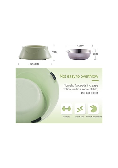 Cbtx Evcil Hayvan Mama Kasesi Paslanmaz Çelik Köpek Kedi Çift Kullanımlı Kase