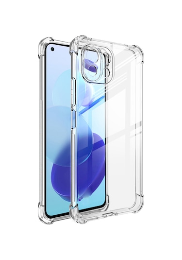 Xiaomi Mi 11 Lite 5G Uyumlu Kapak Kamera Korumalı Antişok Airbag Köşe Korumalı Silikon Şeffaf Kılıf