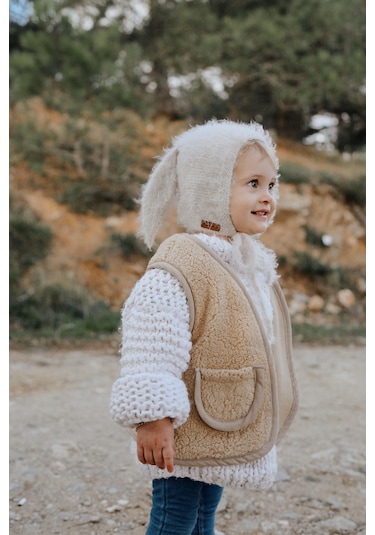 Oh La La Koala Tavşan Kulaklı Bebek Beresi Model 9 Bej