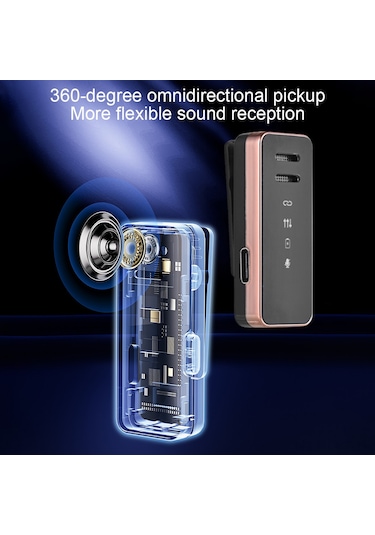 Youtek S18 Kablosuz Bluetooth Kolluk Mikrofonu - Aı Gürültü Azaltma, 20m Uzaklık, 1+2 Set, Çift Ekran, Hızlı Kurulum, Dahili Batarya