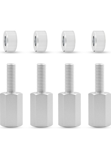 Can Am X3 İçin Gümüş Alüminyum Oturma Koltuğu Yükseltici 4 Adet + 4 Yastık