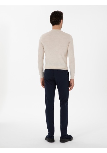 Cacharel Lacivert Slim Fit Kanvas Pantolon