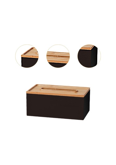 Homyl Mendil Tutucu Modern Dekorasyon Sehpa Için Kağıt Kutusu Siyah