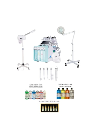 Toplam 9 Fonksiyon Hydrafacial Vapozon Buhar Amerikan Cilt Bakım Seti